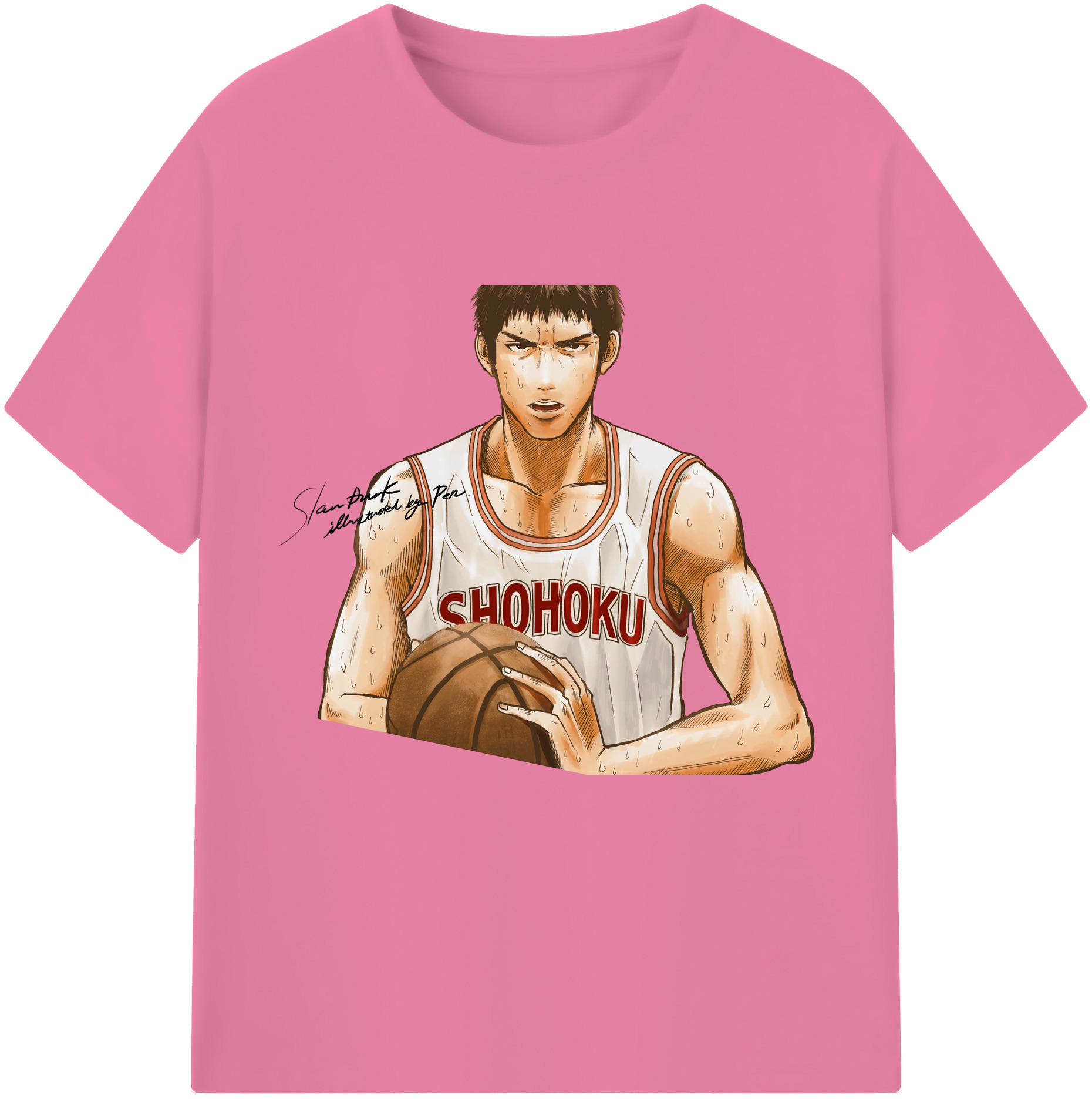 SLAM DUNK／スラムダンク 綿100％半袖Tシャツ（フロントプリント）